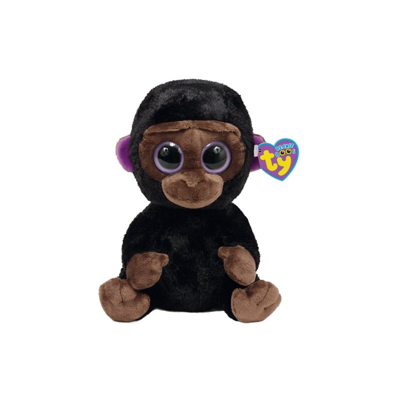 TY 7136062 Children’s Romeo Gorilla Beanie Boos Toy, 15 cm