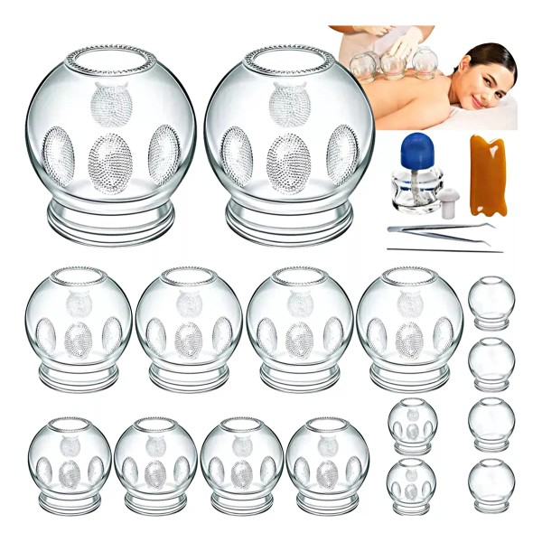 Ventosas terapeuticas desintoxicacion neumaticas Kit 14 mas 2 ventosas de