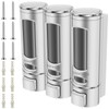 3 Chamber Shampoo Dispenser with Clear Window, Refillable Soap Dispenser