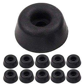 Merriway BH05420 (10 Pcs) Toilet WC Seat Buffers Furniture Feet, Black 22 mm - Pack of 10 Pieces