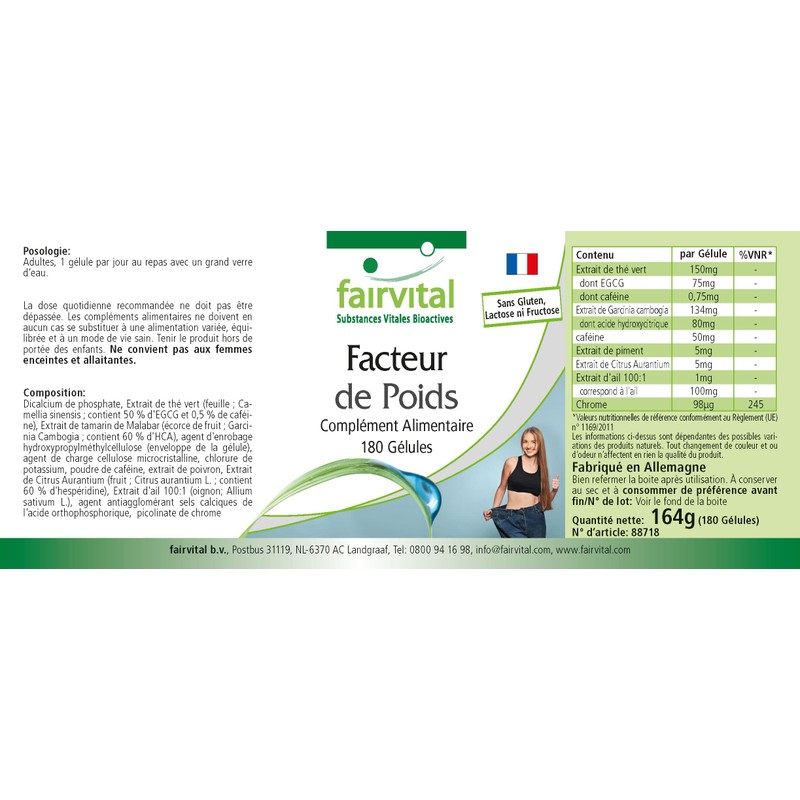 Fairvital Weight Factor - with Green Tea Extract & Chrome