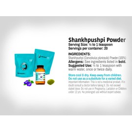 DR WAKDE'S Shankhpushpi Powder (Convolvulus pluricaulis) - 500g (1.1lb) | Pure, Raw & Dried Powder | Natural Aroma and Freshness | Fine Powder | Vegan | Premium Grade | Nothing Added, Nothing Removed