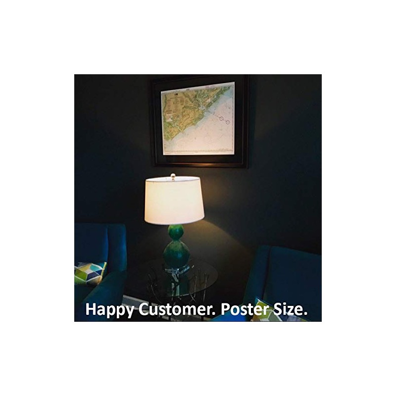 Framed Nautical Map 11554 : Pamlico River- Standard Size. Handmade