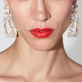 Xerling Trendy Rhinestone Geometric Bling Earrings Boho Crystal Iridescent Bridal Wedding Earrings for Women Gold Rhinestone Statement Earrings (Black)