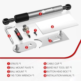 IAQWE Truck Tailgate Assist Shock 43301 fit for 2009-2018 Dodge Ram 1500, 2010-2024 Dodge Ram 2500/3500, 2019-2024 Dodge Ram 1500 Classic