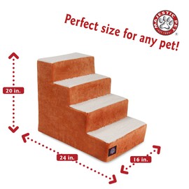 Majestic Pet Portable Pet Stairs | Soft Sherpa Steps Foam Feeling | Steps for Dogs & Cats | Dog & Cat Ramp | Perfect for Bed & Sofa | Indoor Only | Max Weight: up to 250 Lbs