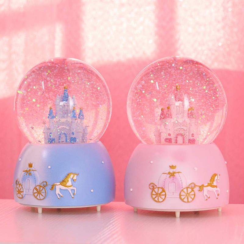 Musical Snow Globe Novelty Rotating Music Box Light Up Automatic