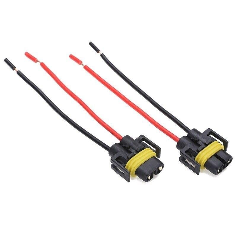 2PCS H11 HEADLIGHT CONNECTOR PLUG WIRE FOR TOYOTA AVENSIS PRIUS