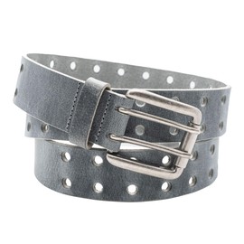 TheBeltShoppe.com 1.5" Full Grain Heavy Duty Buffalo Leather Double Prong Belt - Slate Gray (44)