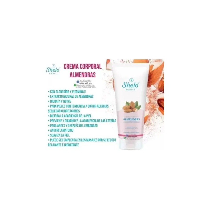 Crema Corporal de Almendras Sheló Nabel con Alantoína y Vitamina