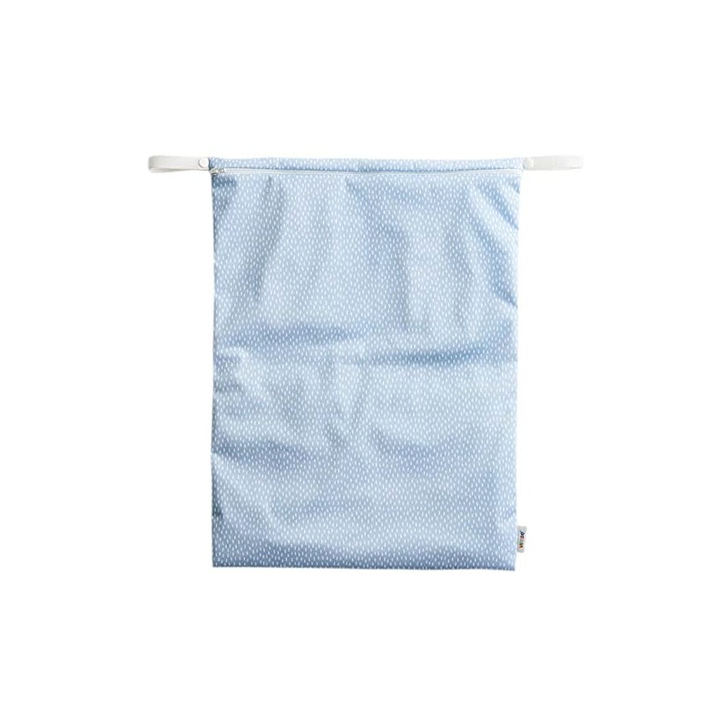 Vimse Washable Nappy Bag, Wet Bag, Large (Blue Sprinkle)