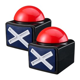 AUTOWT Timbres de Juegos con Sonido, 2PCS Botón de Timbre con Luces Timbres de Programas de Juegos para la Familia, Botones de Juegos de Preguntas y Respuestas Perfectos para la Noche de Juegos