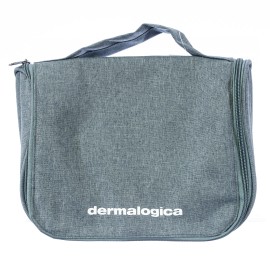 Dermalogica Grey Cosmetic Makeup Travel Bag with Hanging Loop - 9.5" x 7" x 4"