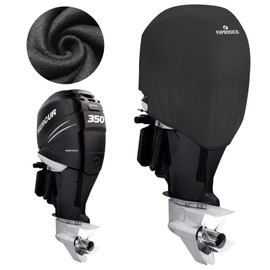 Fuprosico Boat Motor Cover 1200D Outboard Motor Cover Waterproof Outboard Engine Cover Heavy Duty Motor Cover Compatible with Mercury 200-400HP VERADO -6 CYL 2.6L 2005-2023