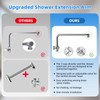 All Metal Shower Head, 8" High Pressure Rainfall/Handheld Shower Combo