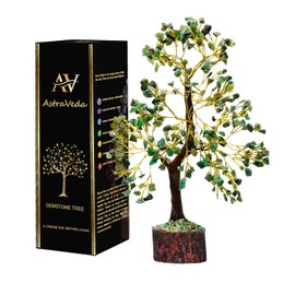AstraVeda Green Jade Tree, Tree of Life, Crystal Tree, Feng Shui Tree, Positive Energy Tree, Meditation Gift, Crystals and Stones, Spiritual Items, 300 Beads