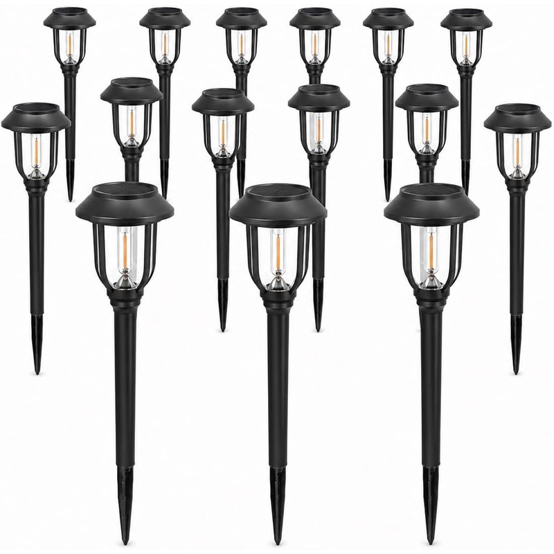 Luces solares exteriores DOESLAG BG-AA64B3-12 – Pack 12 de 3000K,