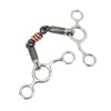 Horse Gag Ring Snaffle Stainless Steel Brass 145mm Mouthpiece Horse