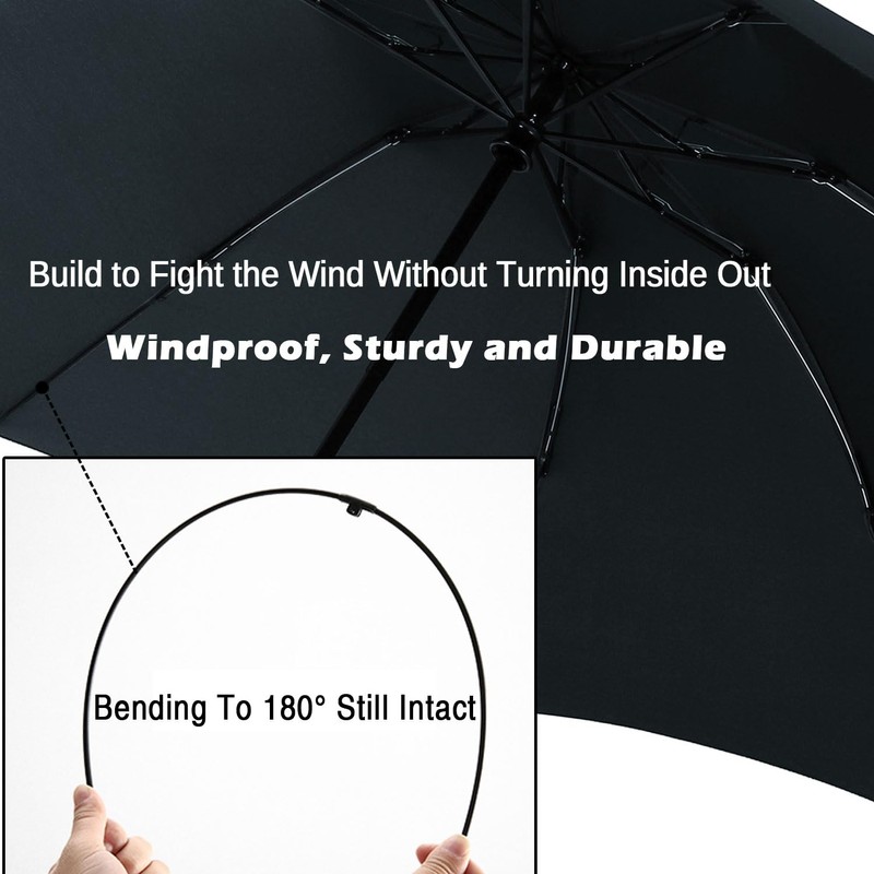 LANBRELLA Umbrella Compact Inverted Folding Umbrellas Auto Open Auto Close