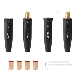 LZXQYMX LC-40 Welding Cable Connector Set (1 Male + 1 Female) for 1/0-2/0 Cable, 350 Amp, 2-Pack