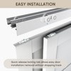 BARNSMITH 4FT/48 Bypass Door Hardware,Heavy Duty Aluminum Sliding Closet Door