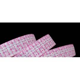 1 Pcs 1 1/2"W Plaid Wired Ribbon Spring Pink White Color 5 Yards, Ribbon for Gift Wrapping | #AA120RK