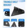 Pack of 2 Floating Shelf Brackets, Black, 8 cm Triangle