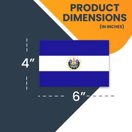 Magnet Me Up El Salvador Flag Magnet Decal, 4x6 Inches, Heavy Duty Automotive Magnet for Car, Truck SUV
