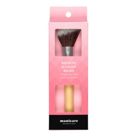 Manicare Bamboo Blusher Brush, Makeup Brush With Bamboo Handle And Synthetic Bristles, Professional Makeup Application, Flawless Blending Of Powder Cosmetics, Great For Blush, Highlighter And Bronzer