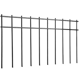 Small/Medium Animal Barrier Fence 20x10-inch Underground Decorative Garden Fencing, Dog Rabbits Fences Black Metal Fence Panel Ground Stakes Defence for Outdoor Patio (10 Pack)