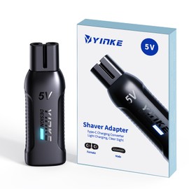 5V Adattatore convertitore caricabatteria per rasoio di tipo C per OneBlade QP1924/QP2724/QP2834/QP4530/MG Series c, adattatore di alimentazione per rasoio elettrico USB-C (1 pezzo, cavo escluso)