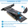 RIITOP Quad PCIe NVMe Adapter, PCIe 4.0 x16 to 4Ports