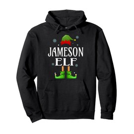 JAMESON Elf Xmas Funny Men's Family Matching Christmas Pullover Hoodie