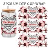 UV DTF Glass Cup Wrap Transfer - Meemaw Loving Beloved