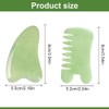 Jade Gua Sha Stone 2 Pieces, Gua Sha Comb and