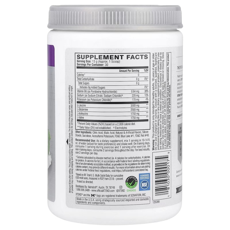 XTEND BCAAs Grape, 390g, 1 unit