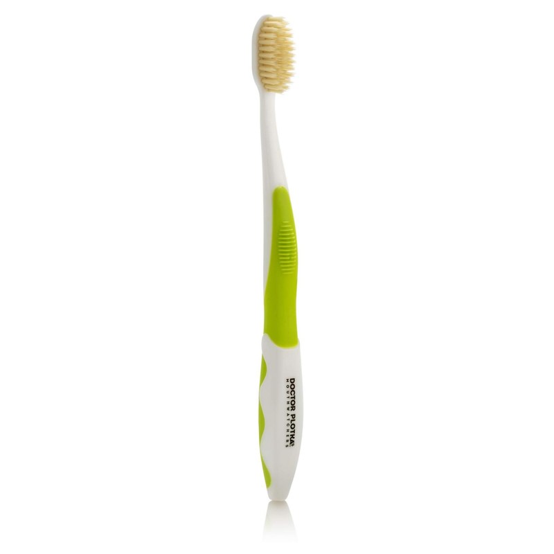 MOUTHWATCHERS Soft Flossing Manual Toothbrush for Adults, Green, Ultra Clean,