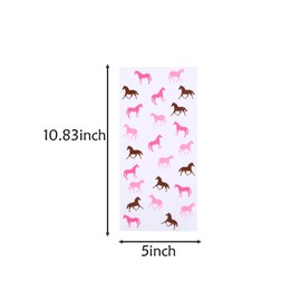 Horse Cellophane Gift Bags 50PCS Animal Horse Racing Treat Goodie Bags for Chocolate Candy Snacks for Western Cowgirl Birthday