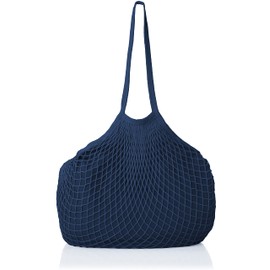 Maruwa Boeki 4008702-07 Tote Mesh Bag, Navy, Size: Approx. W 15.4 x D 24.8 x H 0
