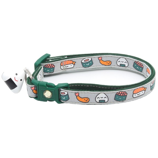 Sushi Cat Collar with Onigiri Bell | Adjustable Large Size