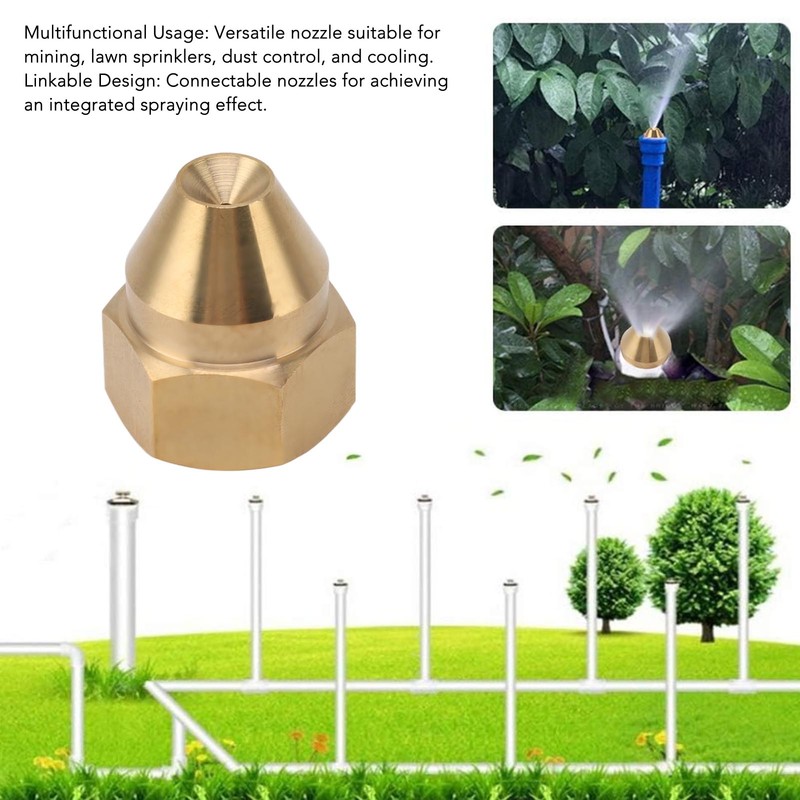 10PCS Misting Nozzle Brass Corrosion Pressure Resistant Fine Misting Water