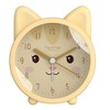 Children Cute Animal Dog/Cat Alarm Clock Silent Non Ticking Silicone