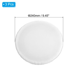 PATIKIL 9.5" Round Bar Stool Cover, 3 Pack Elastic Bar Stool Cover Washable Seat Cushion for Diameter 11"-16" Chair, White