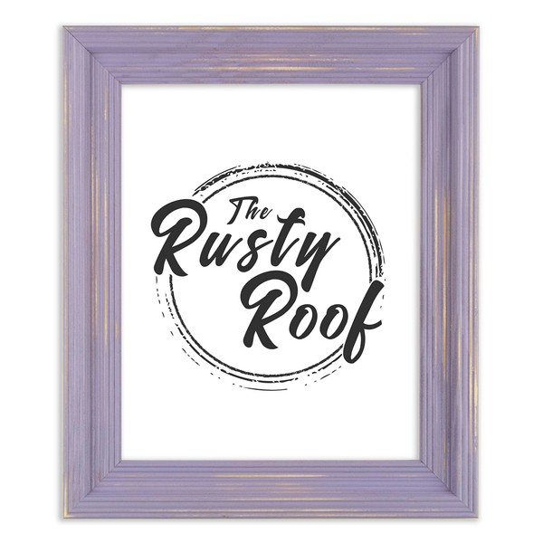 The Rusty Roof-Distressed Cimarron French Lilac-Solid Wood Picture Frame-9x12