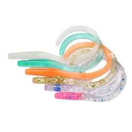 clear blue curly monster 2in pink headster