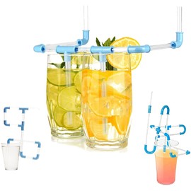DIY Pipe Straw Kit, 30 Pcs Crazy Fun DIY Straws Connectors Novelty Straws, Create Your Own Fun & Funky Straw for Party Beverage