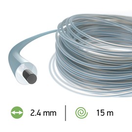 Oregon Duoline 295367E Trimmer Line for Over Grown Grass and Weeds, Black, 2.4 mm x 15 M