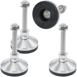 TERMATH - Pies niveladores ajustables de acero inoxidable de alta resistencia con capacidad de 3000 lb para estanterías, dispositivos de...