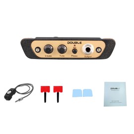 DOUBLE CJ01L Cajon Box Drum Preamp Pickup Musical Instrument Pickup with Mic 1/4 Inch Jack