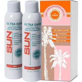 Sun Laboratories By Giesee Ultra Dark Spray 2 Pack - Spray Tan, Tanning Spray, Fake Tan, Self Tanner Mist, Sunless Tanning Spray, Self Tan Mist